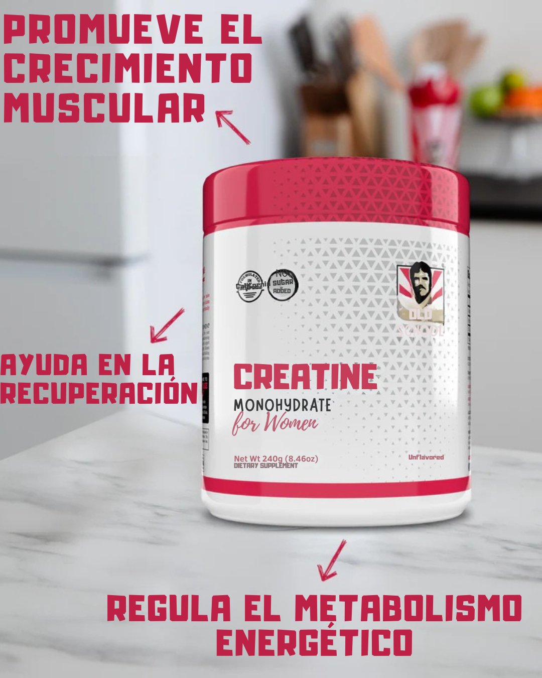 CREATINA MONO HIDRATADA FOR WOMEN OLD SCHOOL