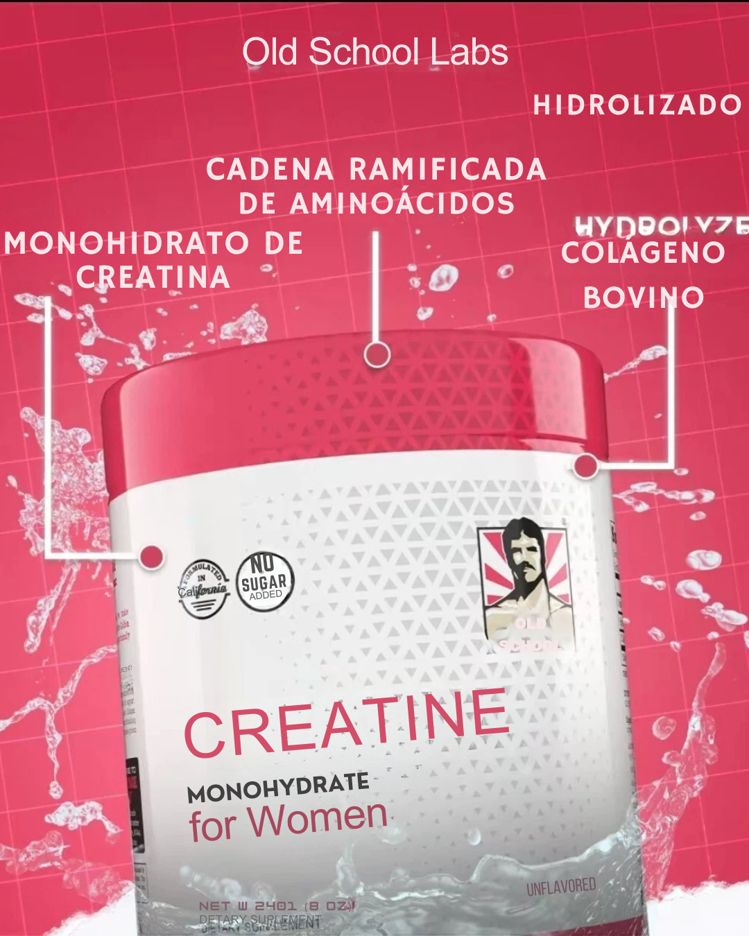 CREATINA MONO HIDRATADA FOR WOMEN OLD SCHOOL