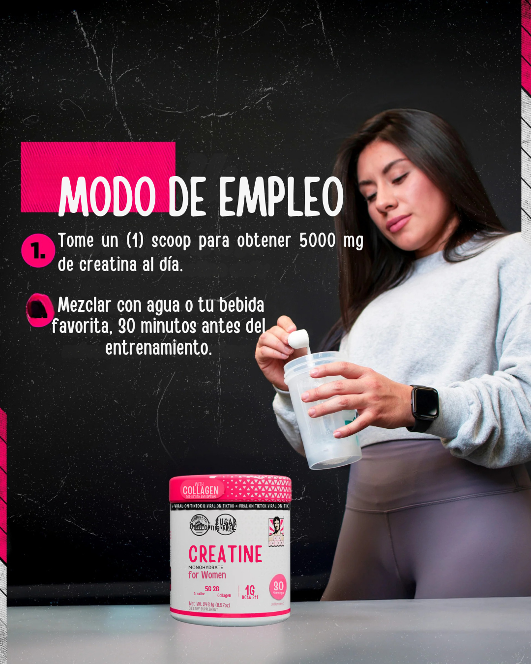 CREATINA MONO HIDRATADA FOR WOMEN OLD SCHOOL